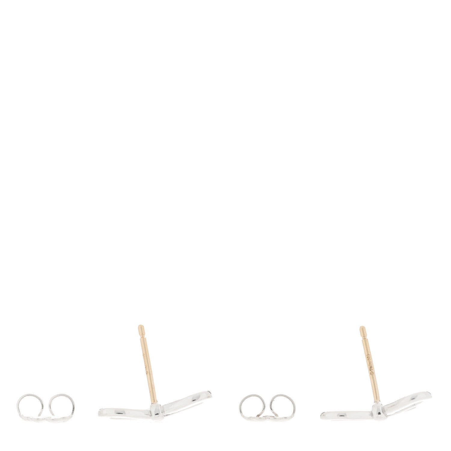 Tiffany Sterling Silver Bow Earrings 3 of 4