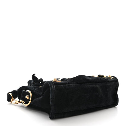 Balenciaga Baby Daim Suede Gold Metallic Edge Hardware Mini City Black 5 of 11