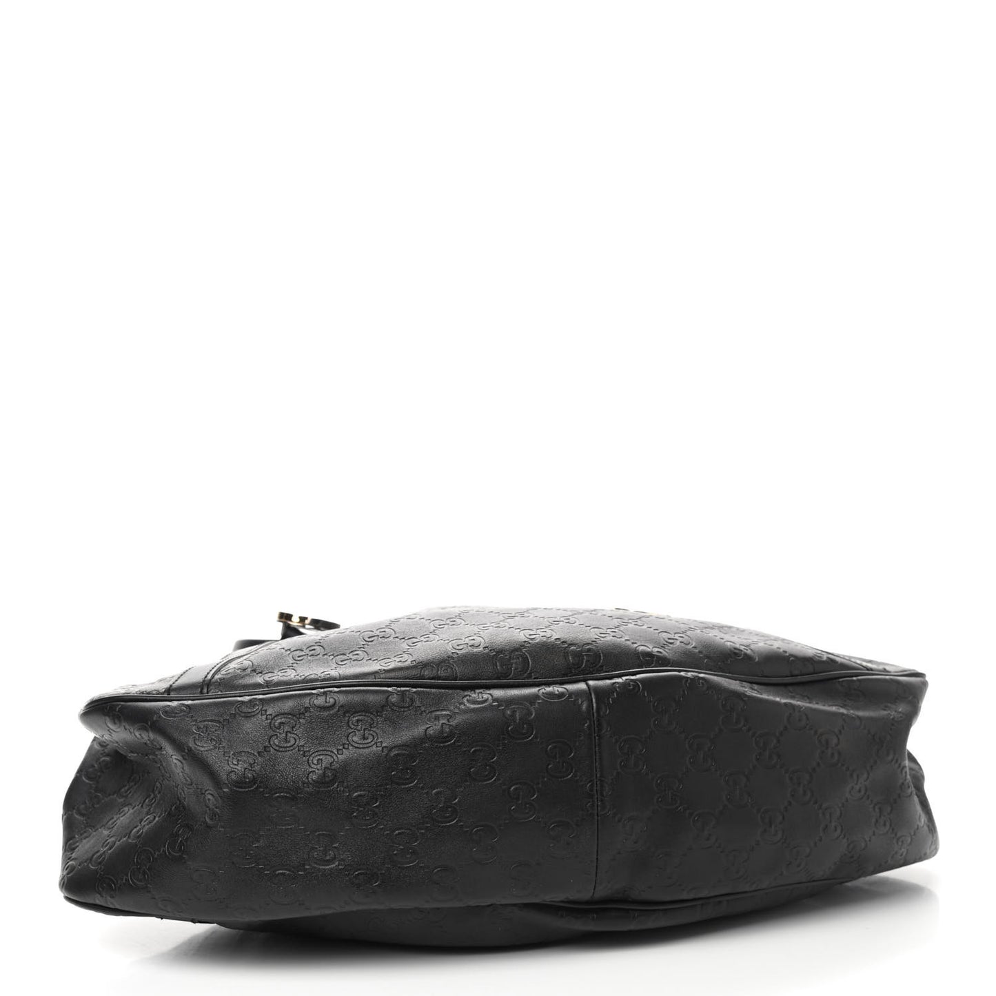 Guccissima Medium GG Twins Shoulder Bag Black