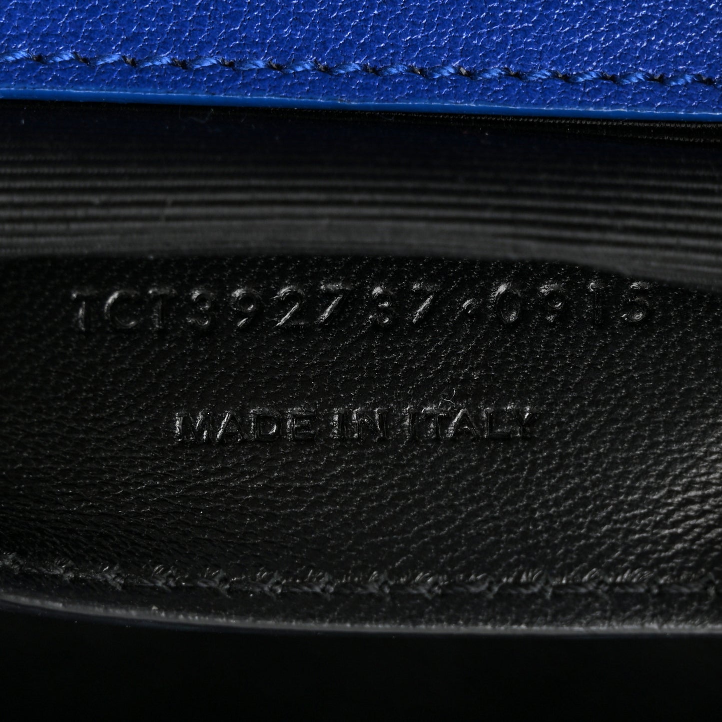 Sheepskin Matelasse Chevron Monogram Medium College Bag Royal Blue
