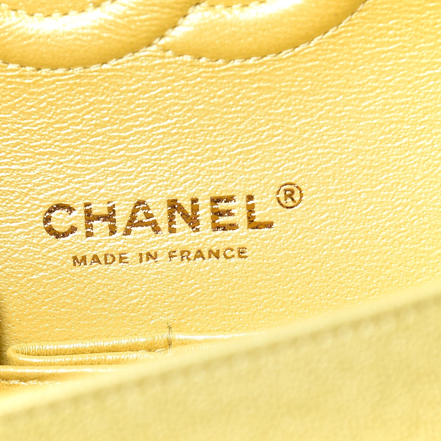 Chanel Iridescent Caviar Quilted Medium Double Flap Yellow 8 of 10