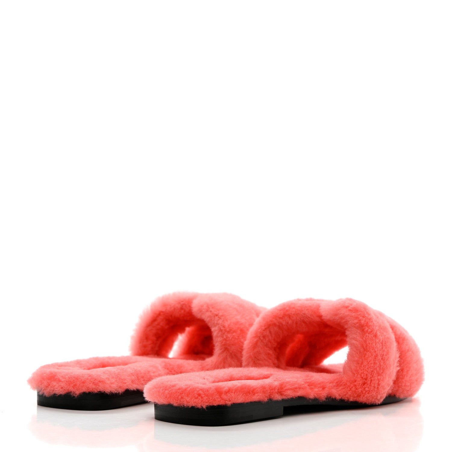 Hermes Woolskin Oran Sandals 38.5 Rose Du Desert 4 of 10