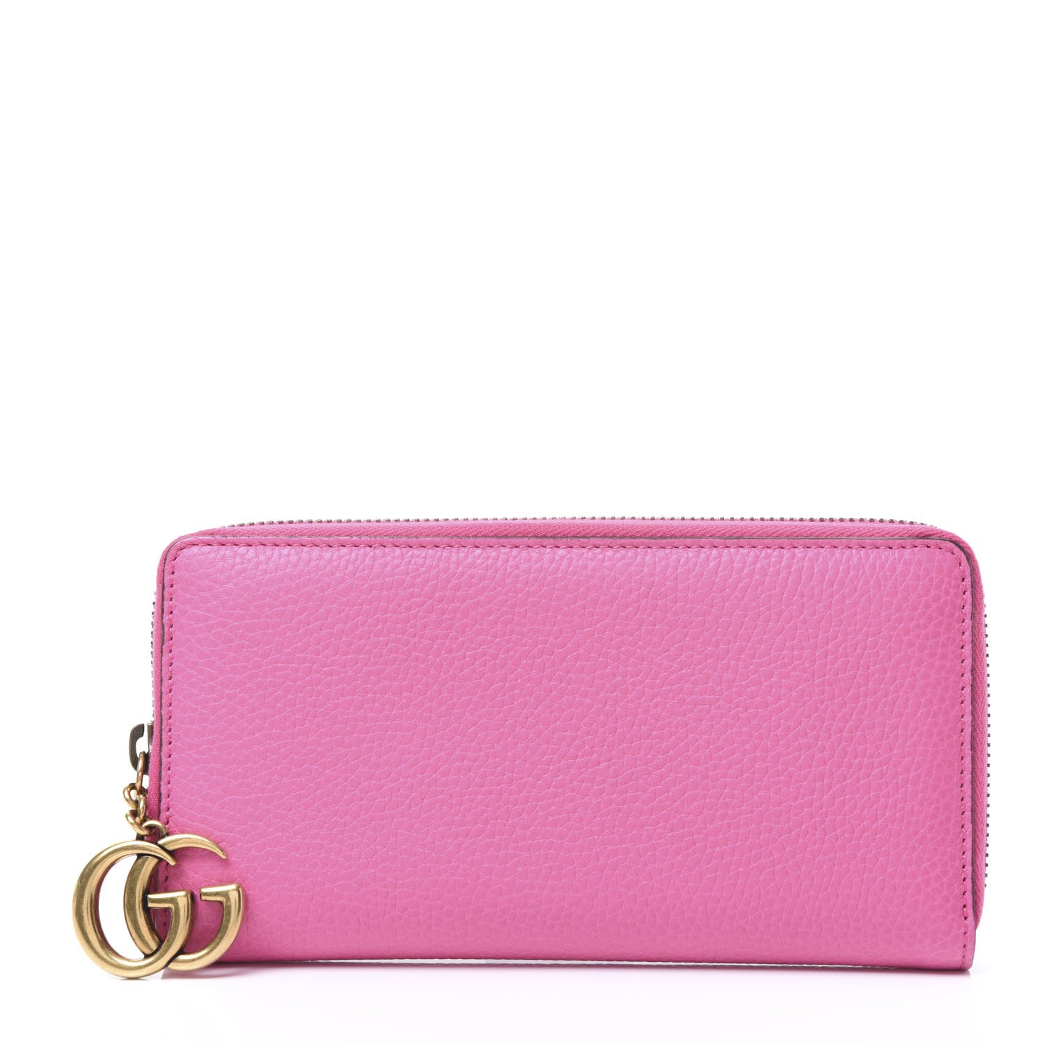 Gucci Cellarius Calfskin GG Marmont Charm Zip Around Wallet Pink Tropical Flower 1 of 9