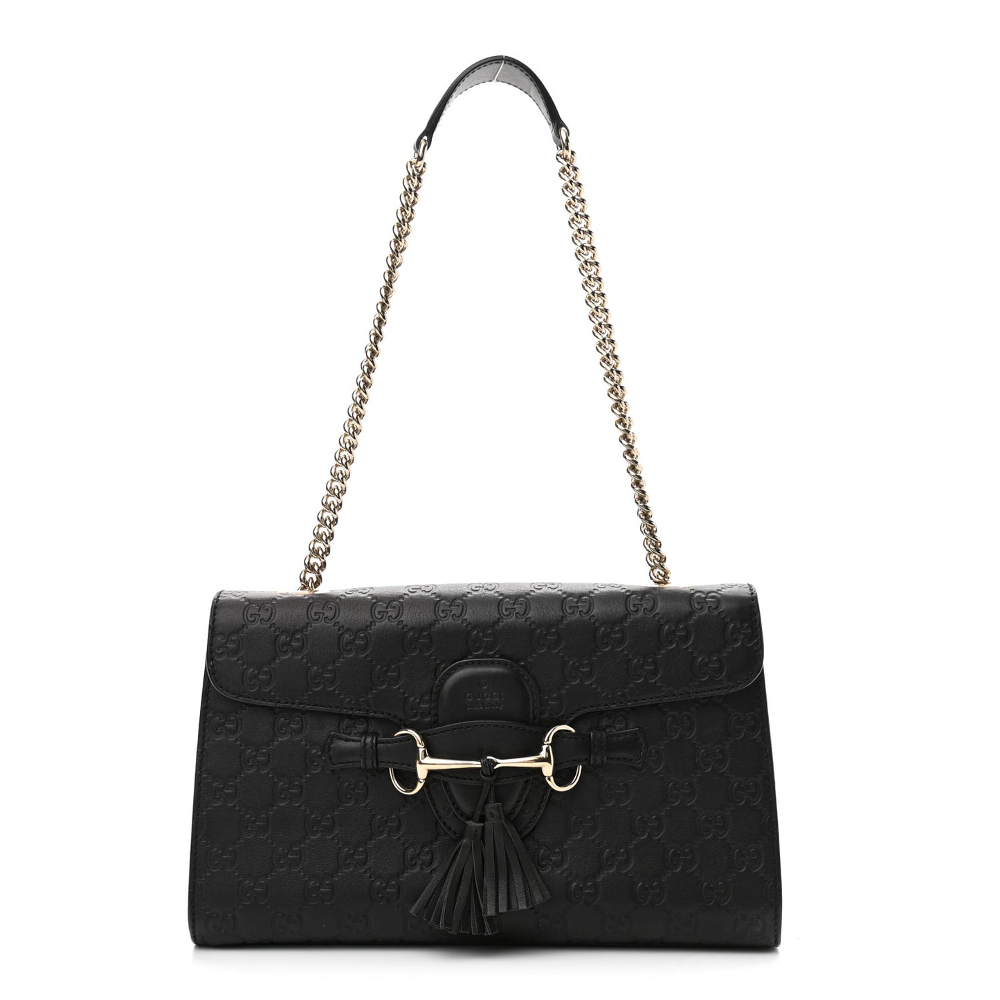 Microguccissima Medium Emily Chain Shoulder Bag Black