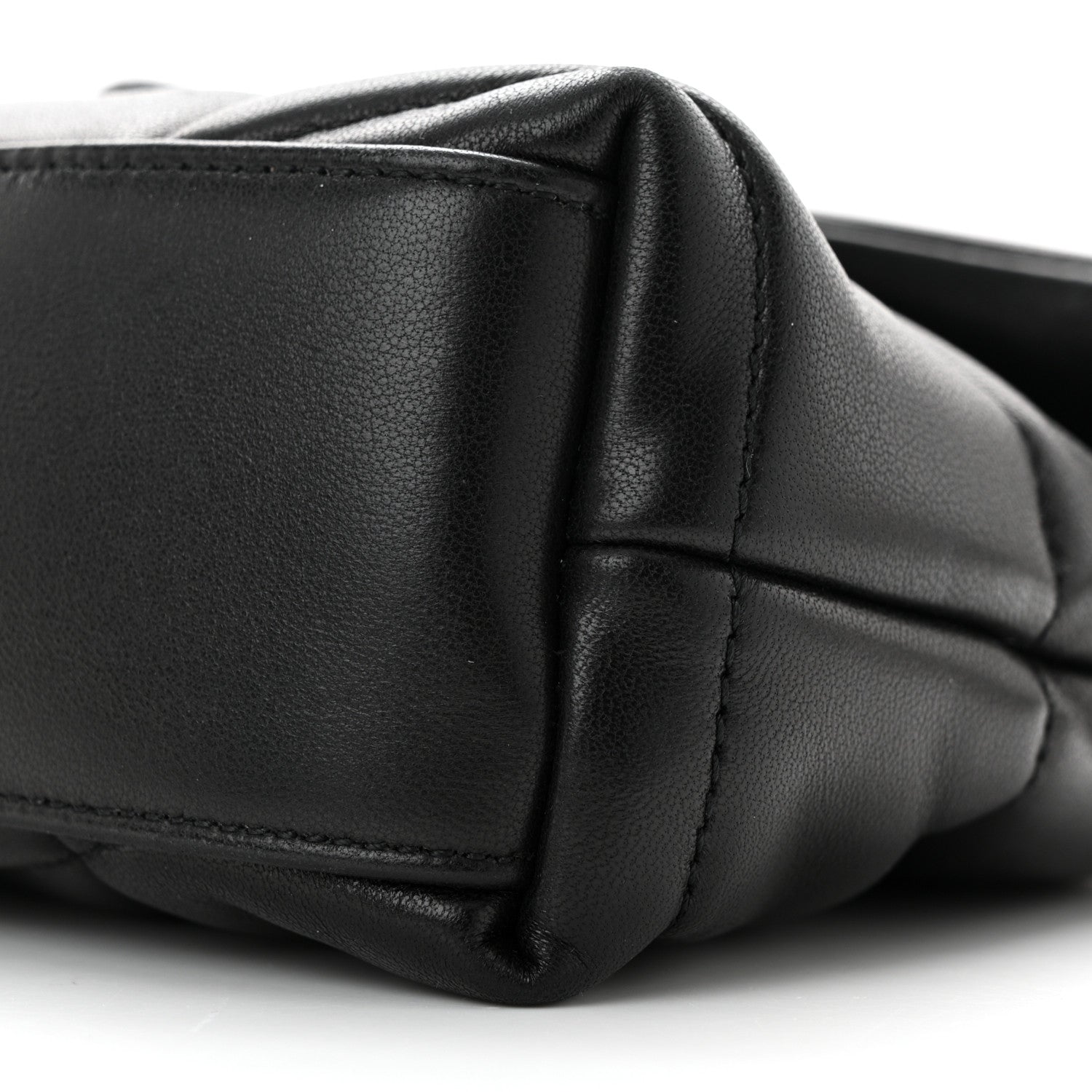 Saint Laurent Lambskin Quilted Toy Loulou Puffer Monogram Chain Satchel Black 10 of 11
