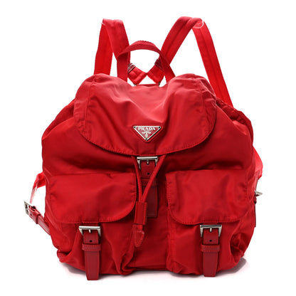 Prada Tessuto Nylon Saffiano Vela Medium Backpack Fuoco 1 of 10