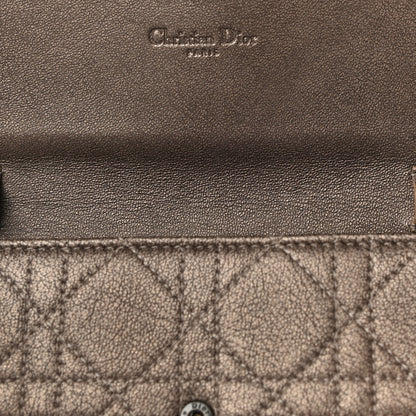 Christian Dior Metallic Grained Calfskin Cannage Crossbody Wallet 10 of 12