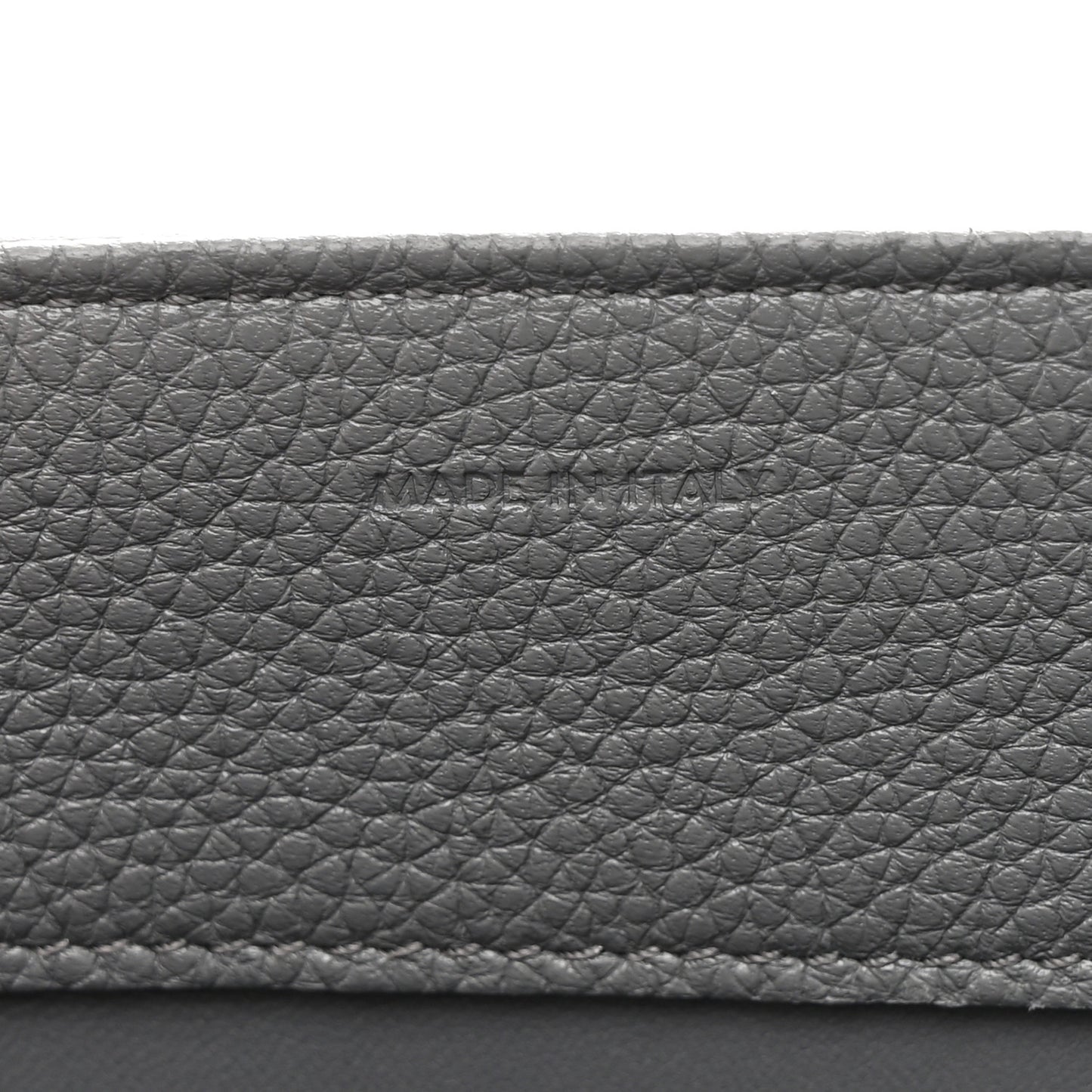 Grained Calfskin Medium 16 Top Handle Bag Grey