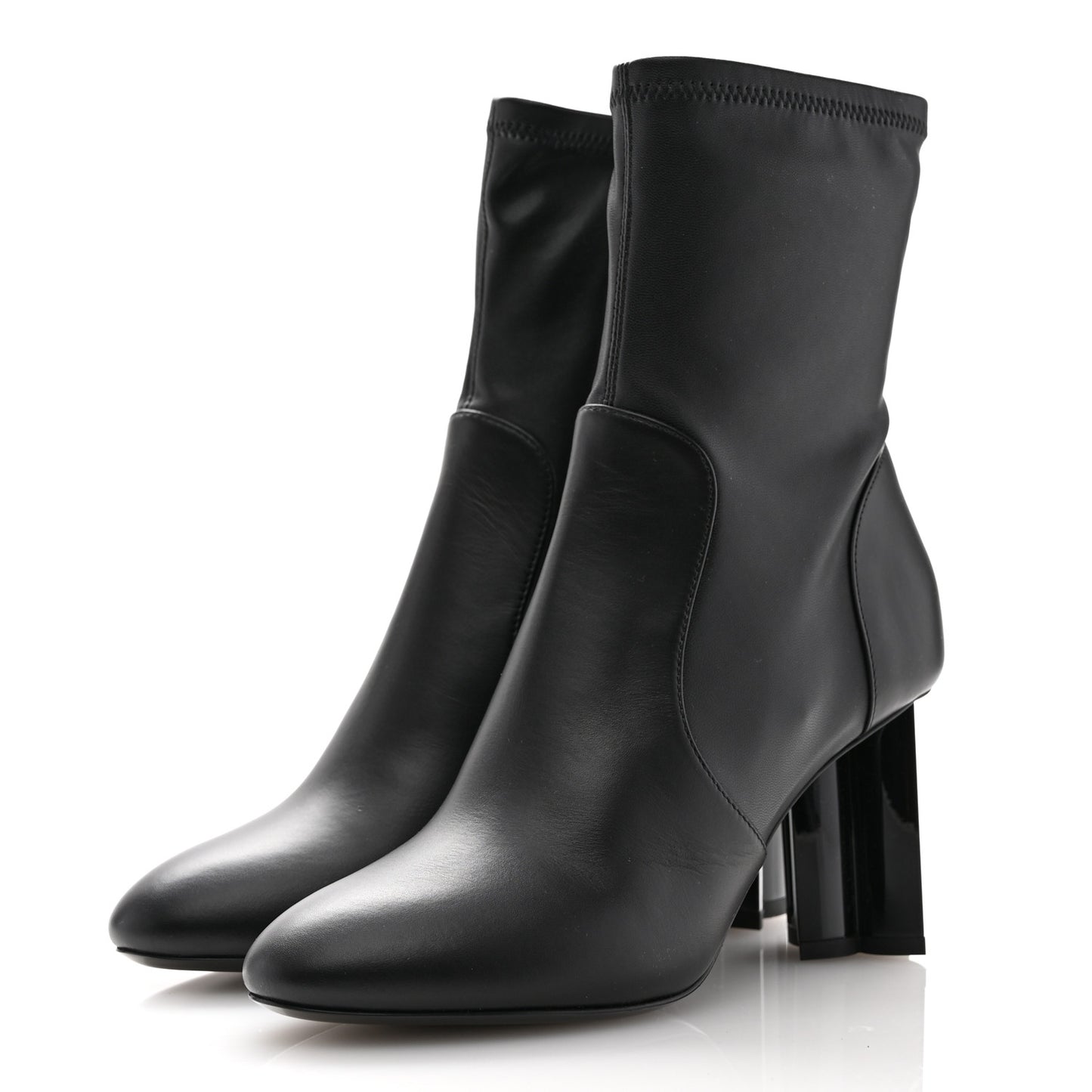 Calfskin Uniformes Silhouette Ankle Boots 36.5 Black