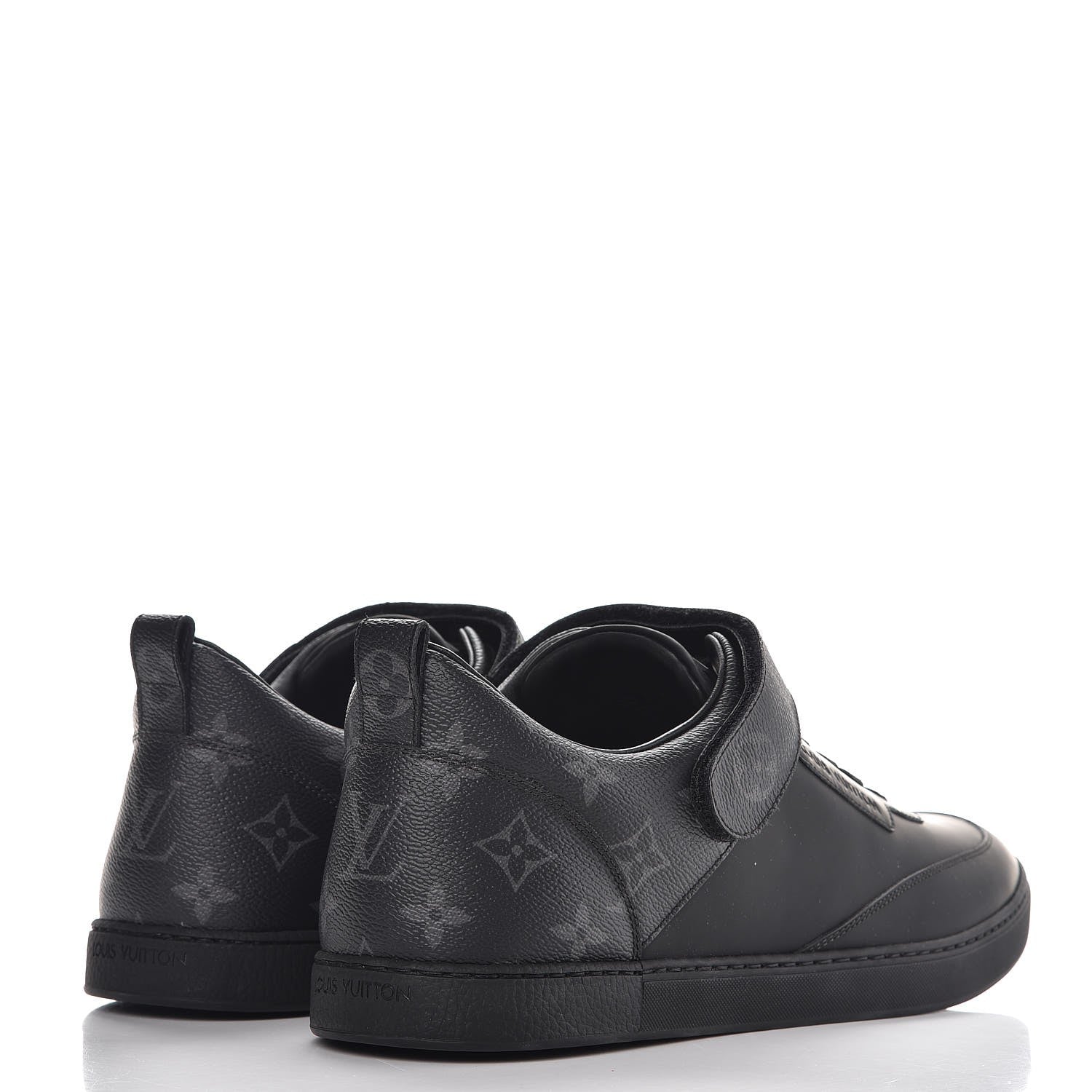 Louis Vuitton Calfskin Monogram Eclipse Passenger Sneakers 9.5 Black 4 of 9