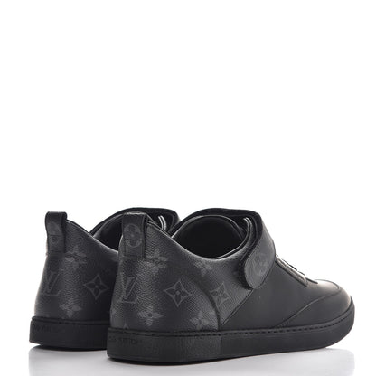 Louis Vuitton Calfskin Monogram Eclipse Passenger Sneakers 9.5 Black 4 of 9