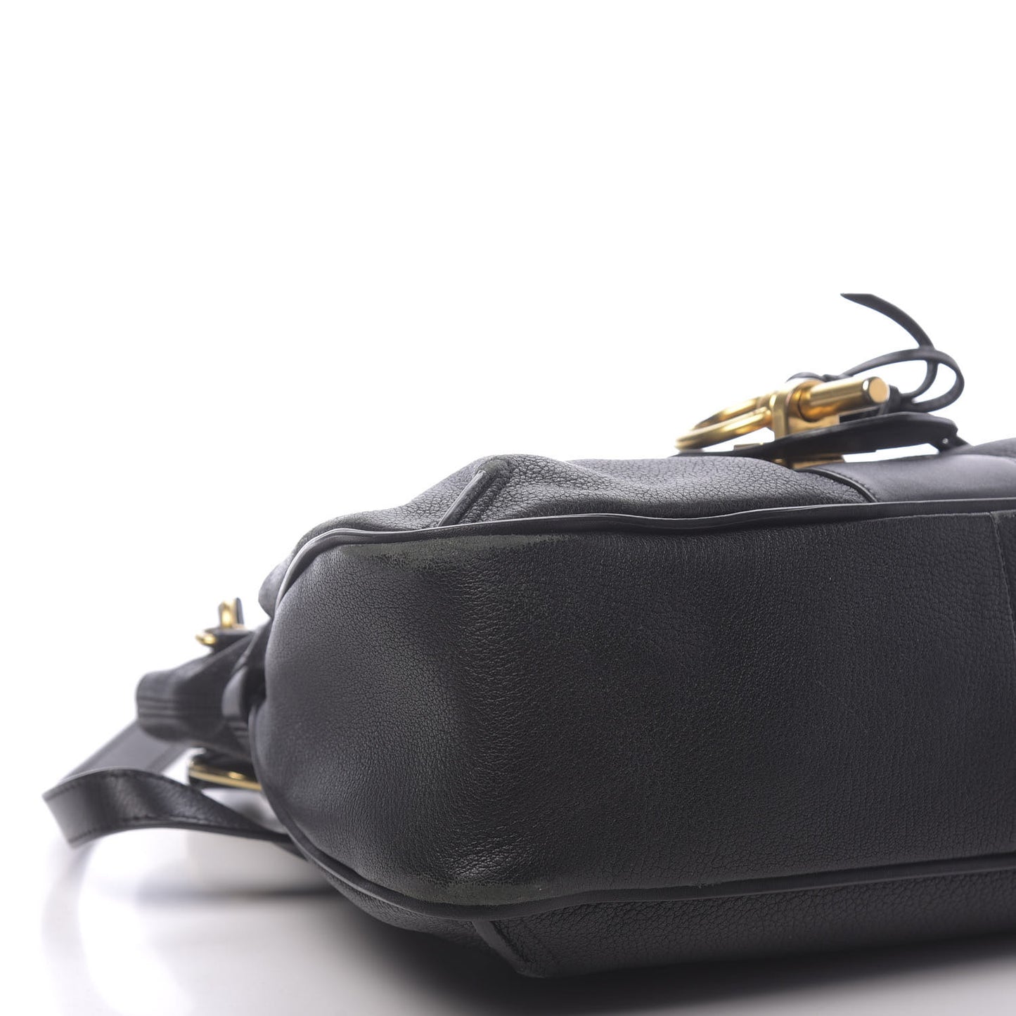Grained Lambskin Calfskin Medium Lexa Shoulder Bag Black