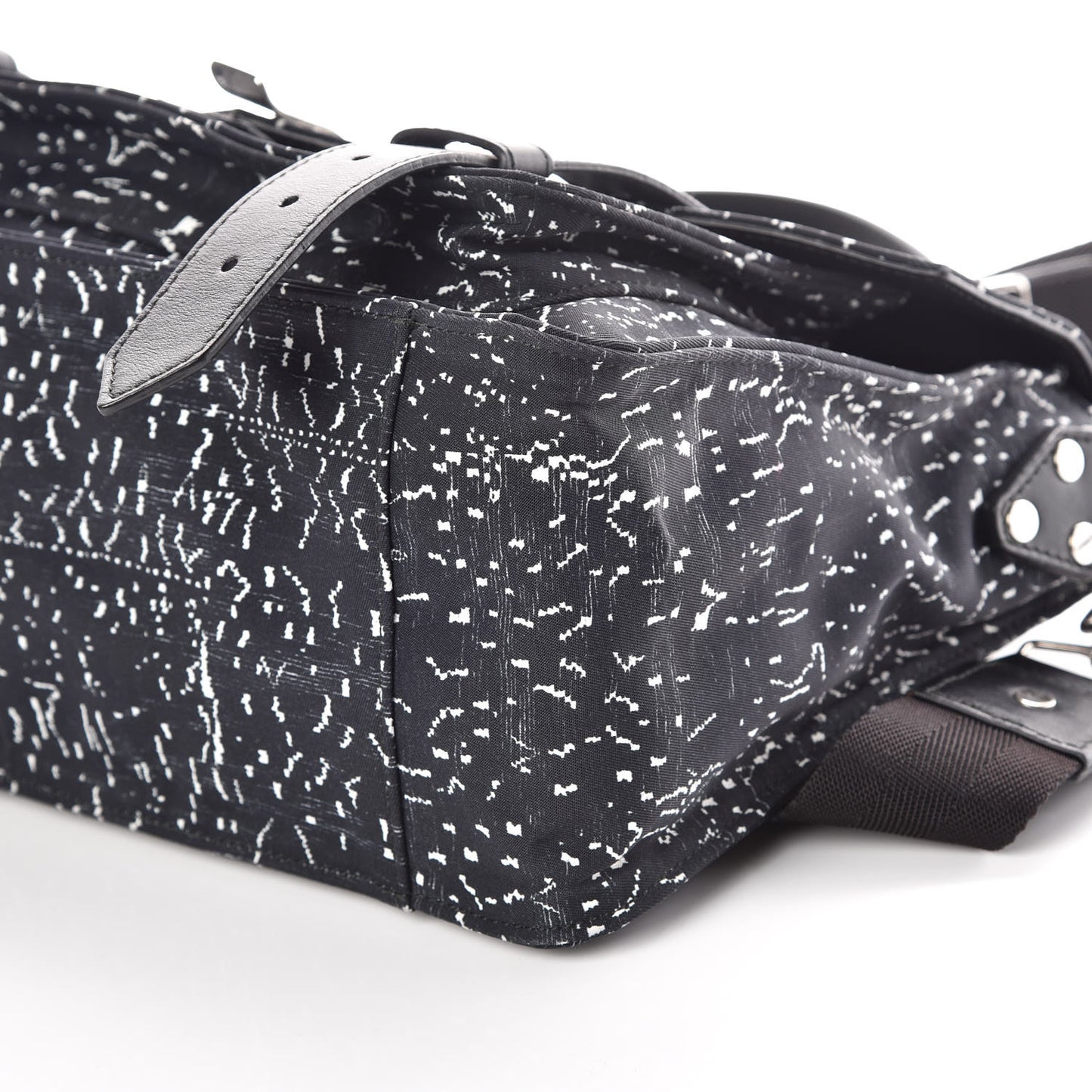 Nylon Printed Medium PS1 Satchel Black