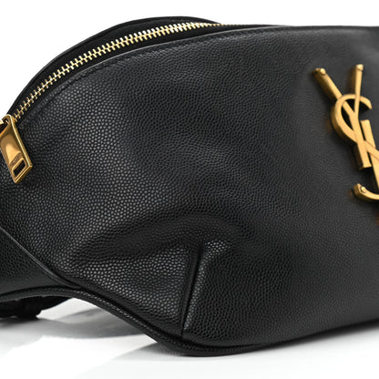 Saint Laurent Grain De Poudre Monogram Belt Bag Black 14 of 15
