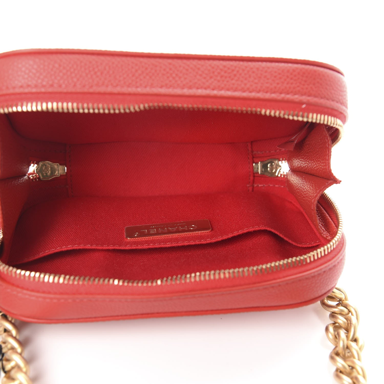 Chanel Grained Calfskin Quilted Waist Bag Red 5 of 10