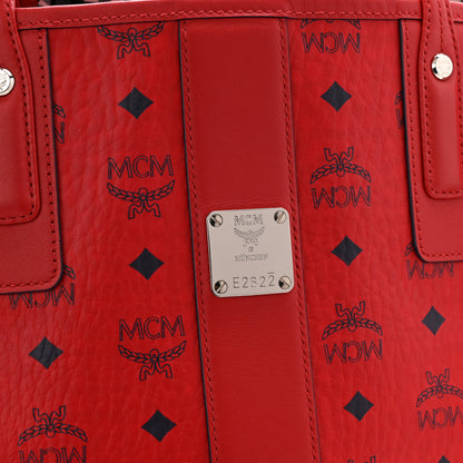 MCM Visetos Medium Liz Reversible Shopper Tote Ruby Red 9 of 15
