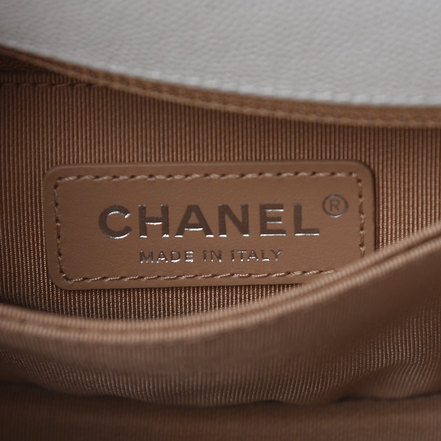 Chanel Iridescent Caviar Chevron Quilted Mini Coco Handle Flap White 8 of 11