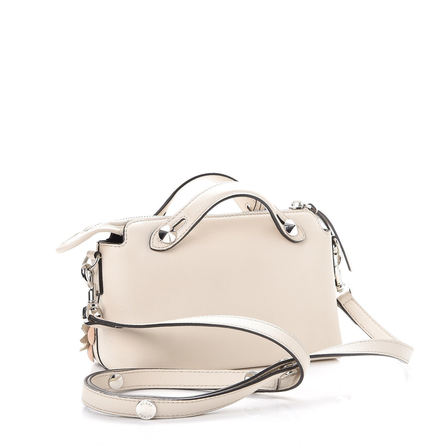 Fendi Vitello Dolce Flowerland Studded Mini By The Way Boston Bag Camelia Multicolor 3 of 11