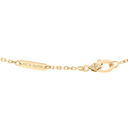 Van Cleef & Arpels 18K Yellow Gold Mother of Pearl Vintage Alhambra Pendant Necklace 4 of 4