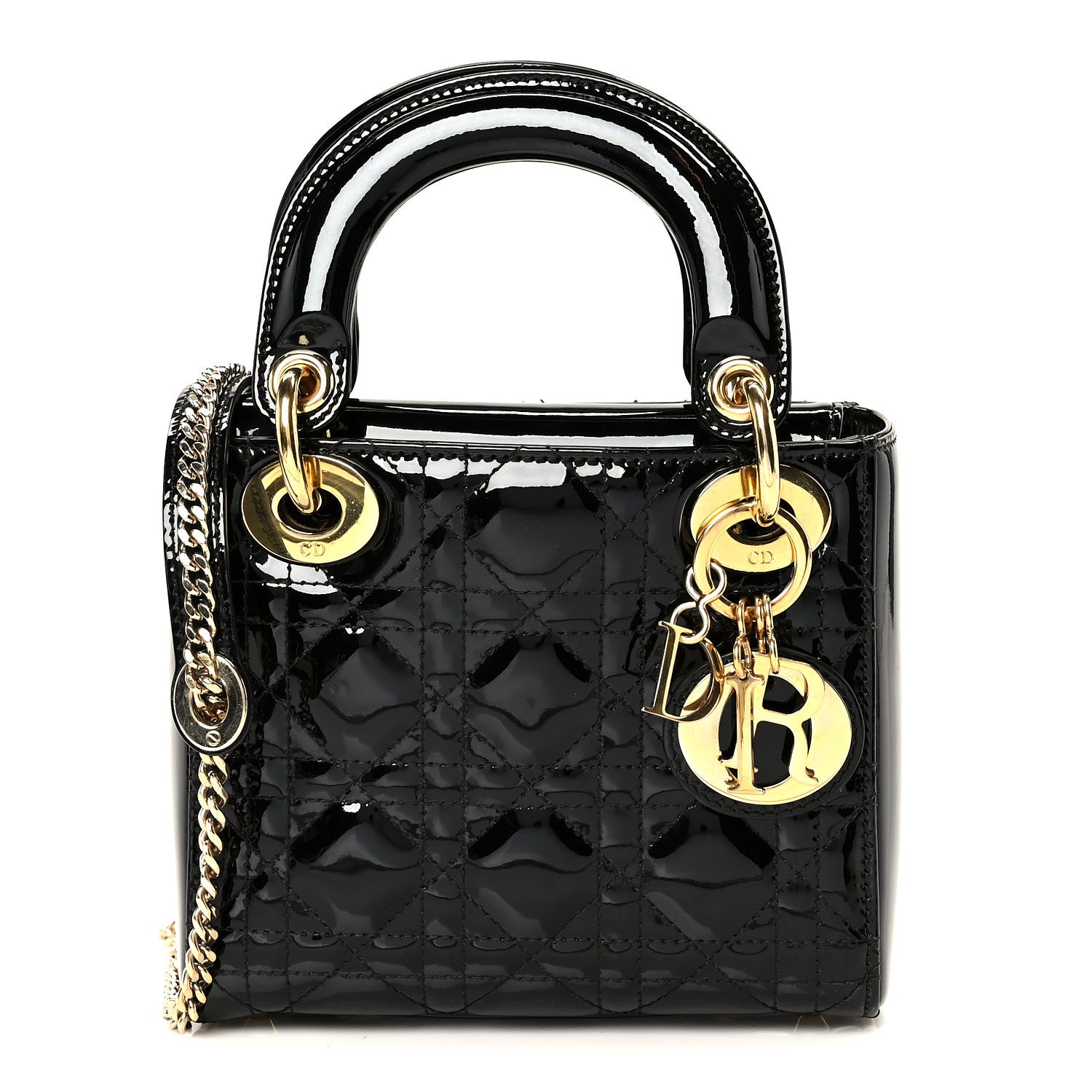 Christian Dior Patent Cannage Mini Lady Dior Black 1 of 9