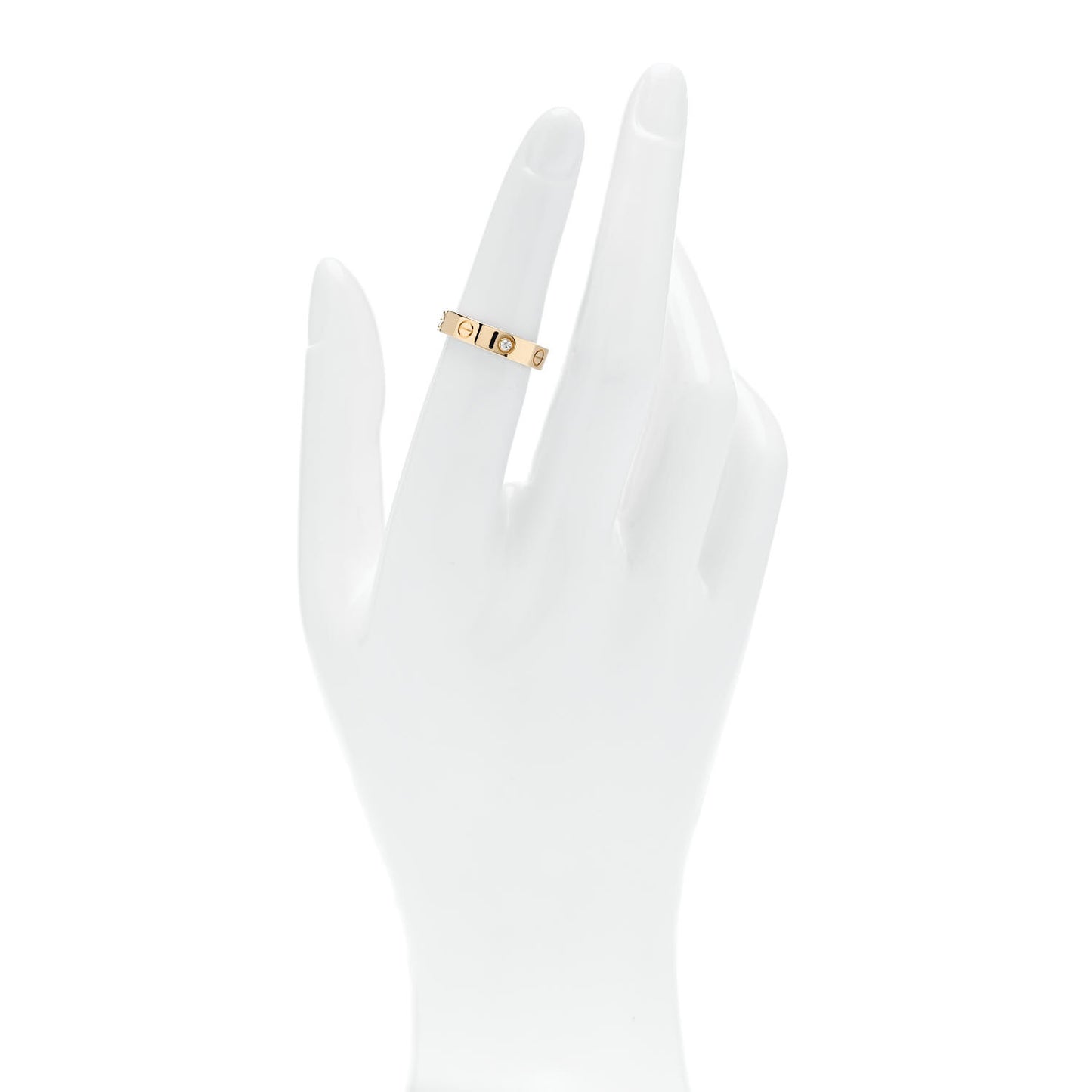 18K Yellow Gold Diamond 4mm LOVE Wedding Band Ring 50 5.25