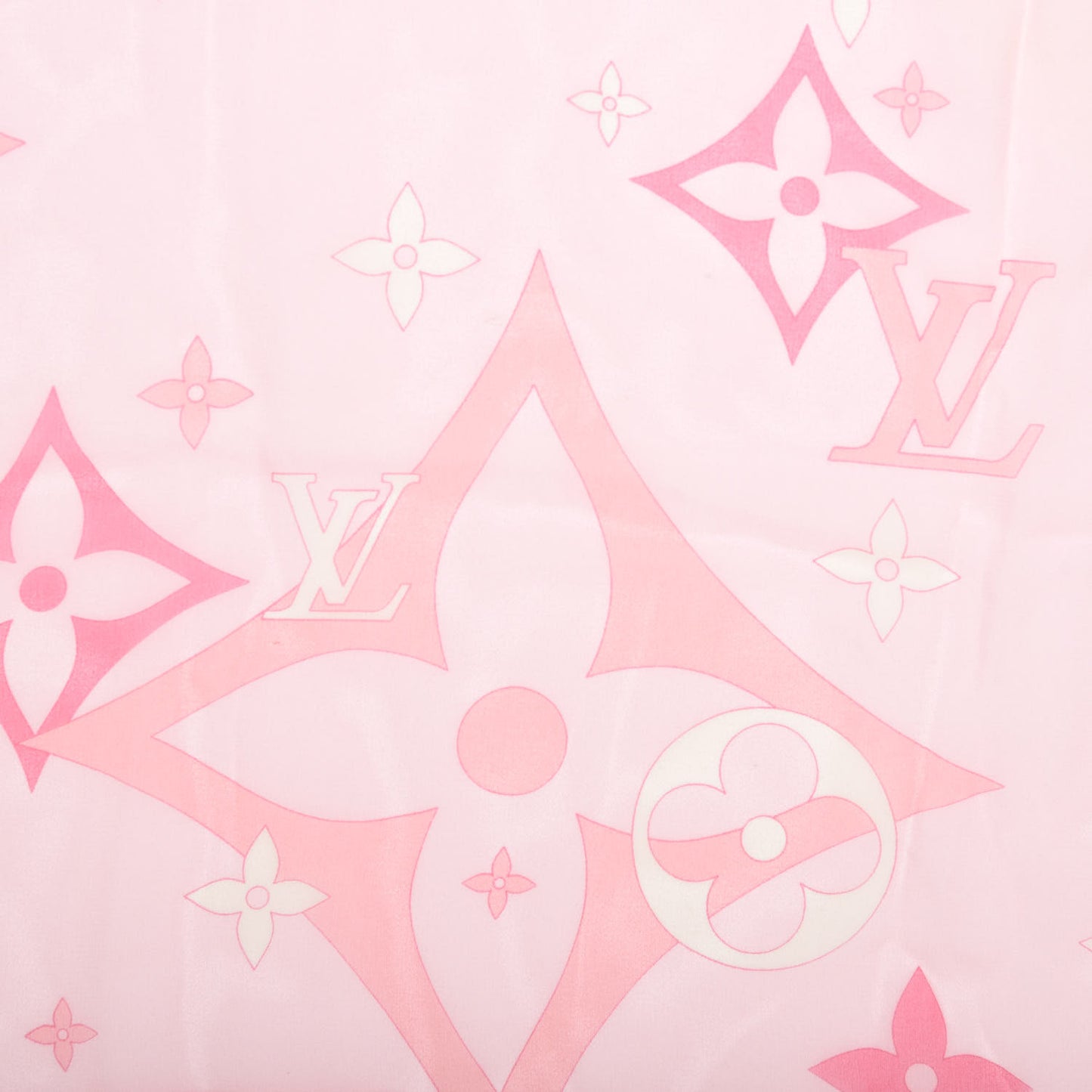 Silk Crepe Monogram Scarf Pink