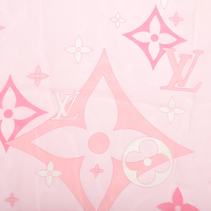 Louis Vuitton Silk Crepe Monogram Scarf Pink 3 of 5