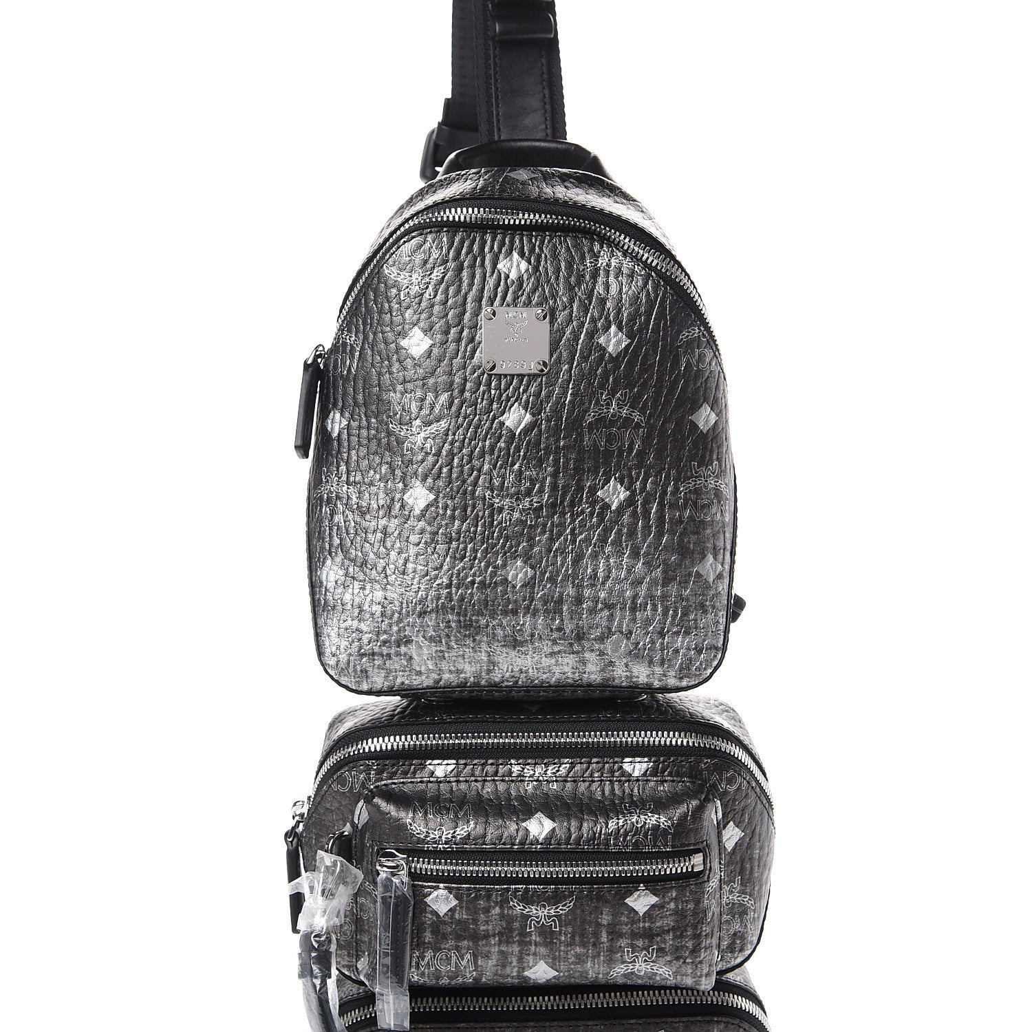 MCM Gradation Visetos Trey 4-in-1 Sling Backpack Silver 9 of 14
