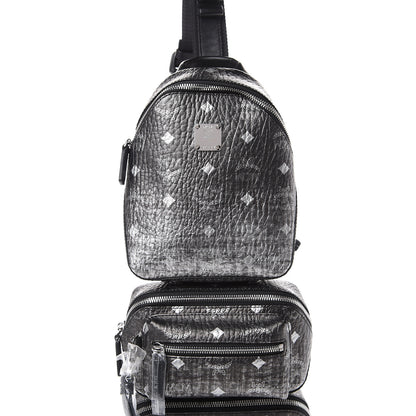 MCM Gradation Visetos Trey 4-in-1 Sling Backpack Silver 9 of 14