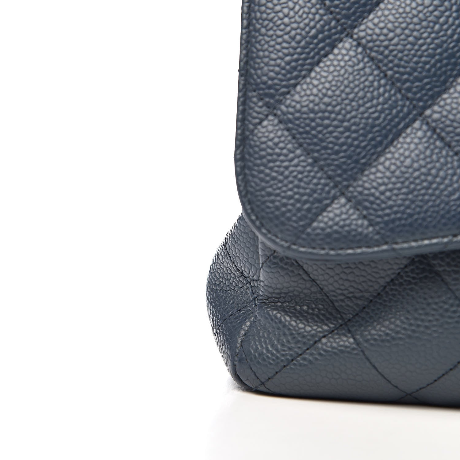 Chanel Caviar Quilted Jumbo Single Flap Dark Blue 13 of 18
