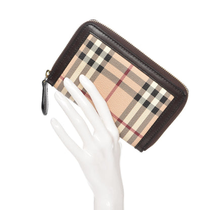 Burberry Haymarket Check Ziggy Zip Around Wallet Chocolate 2 of 8