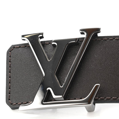 Louis Vuitton Calfskin 40mm LV Initiales Reversible Belt 90 36 Dark Brown Black 6 of 8