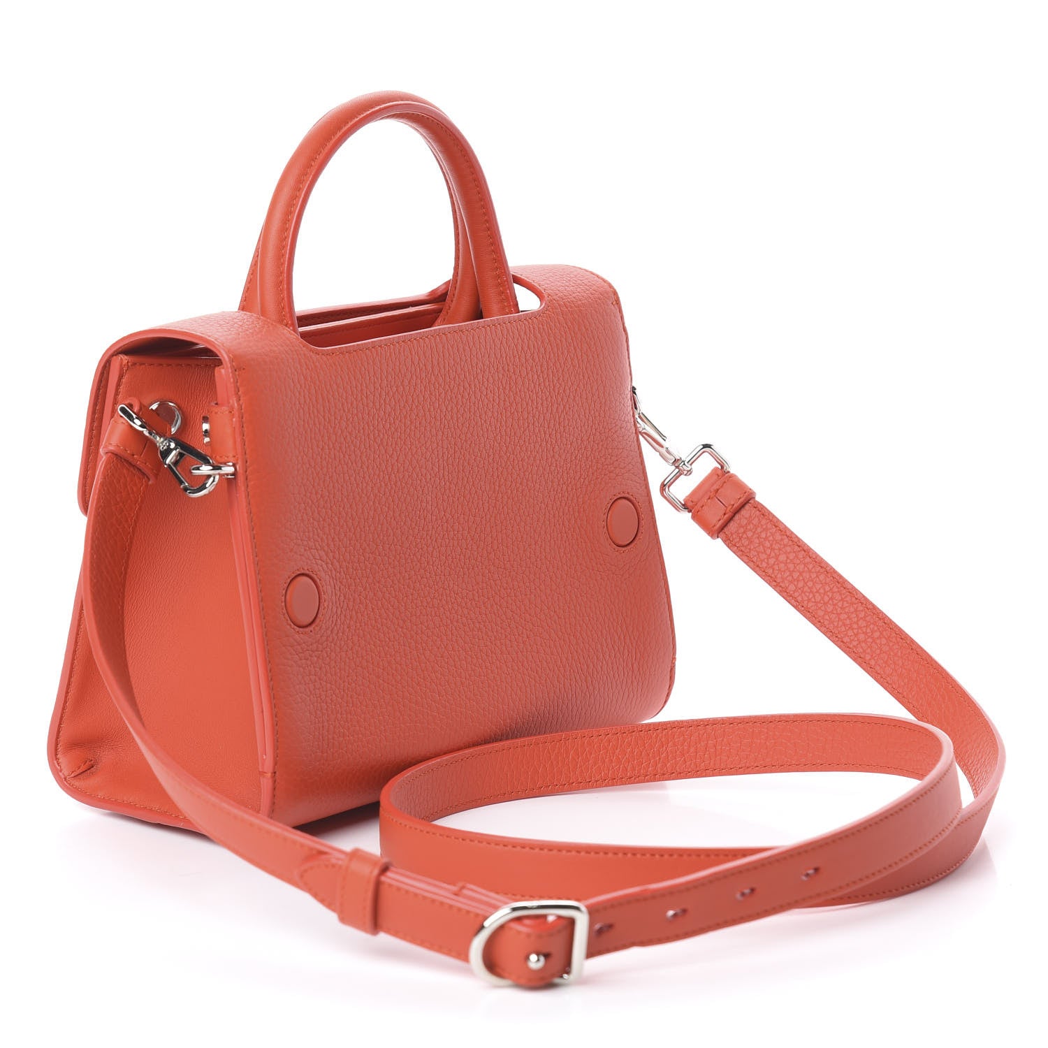 Christian Dior Grained Calfskin Mini Diorever Flap Inferno Red 2 of 7