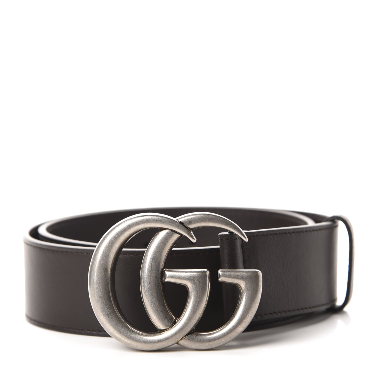 Gucci Moon Calfskin Nickel Double G 40mm Belt 70 28 Dark Cocoa 1 of 4