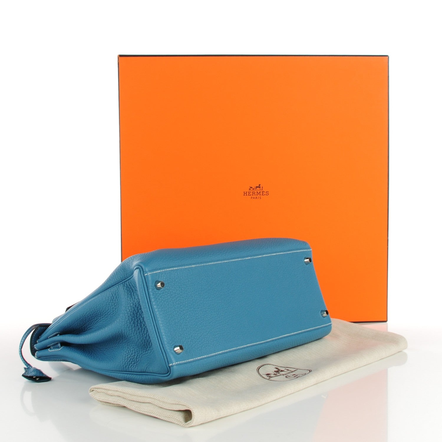 Hermes Togo Kelly Retourne 35 Blue Jean 4 of 20
