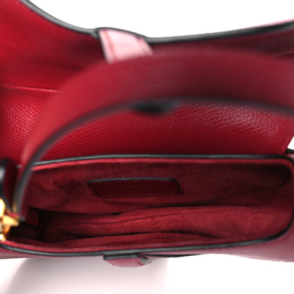 Christian Dior Grained Calfskin Mini Saddle Bag Red 5 of 10