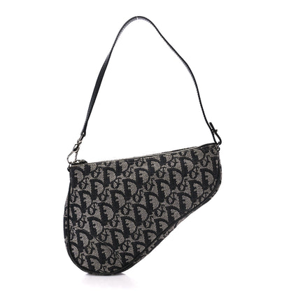 Christian Dior Monogram Mini Saddle Pochette Black 1 of 10