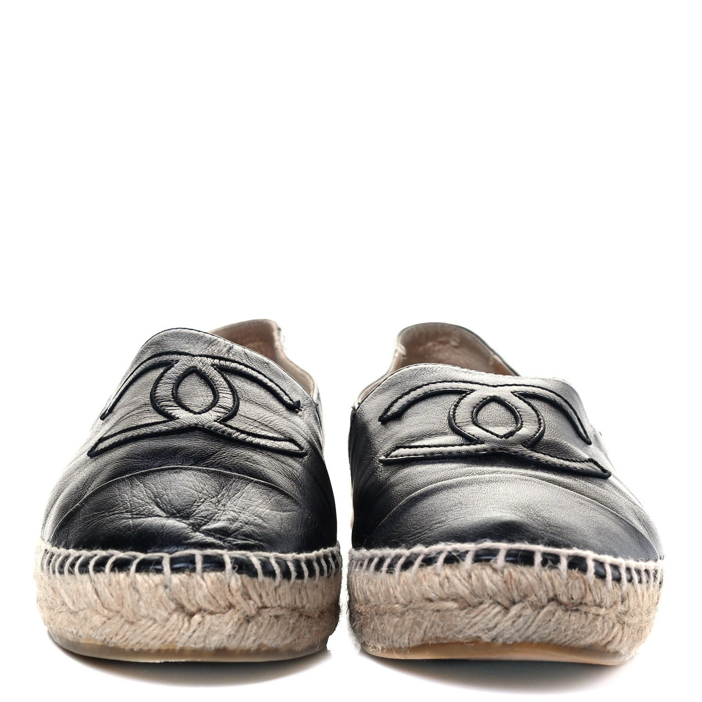 Lambskin CC Espadrilles 37 Black