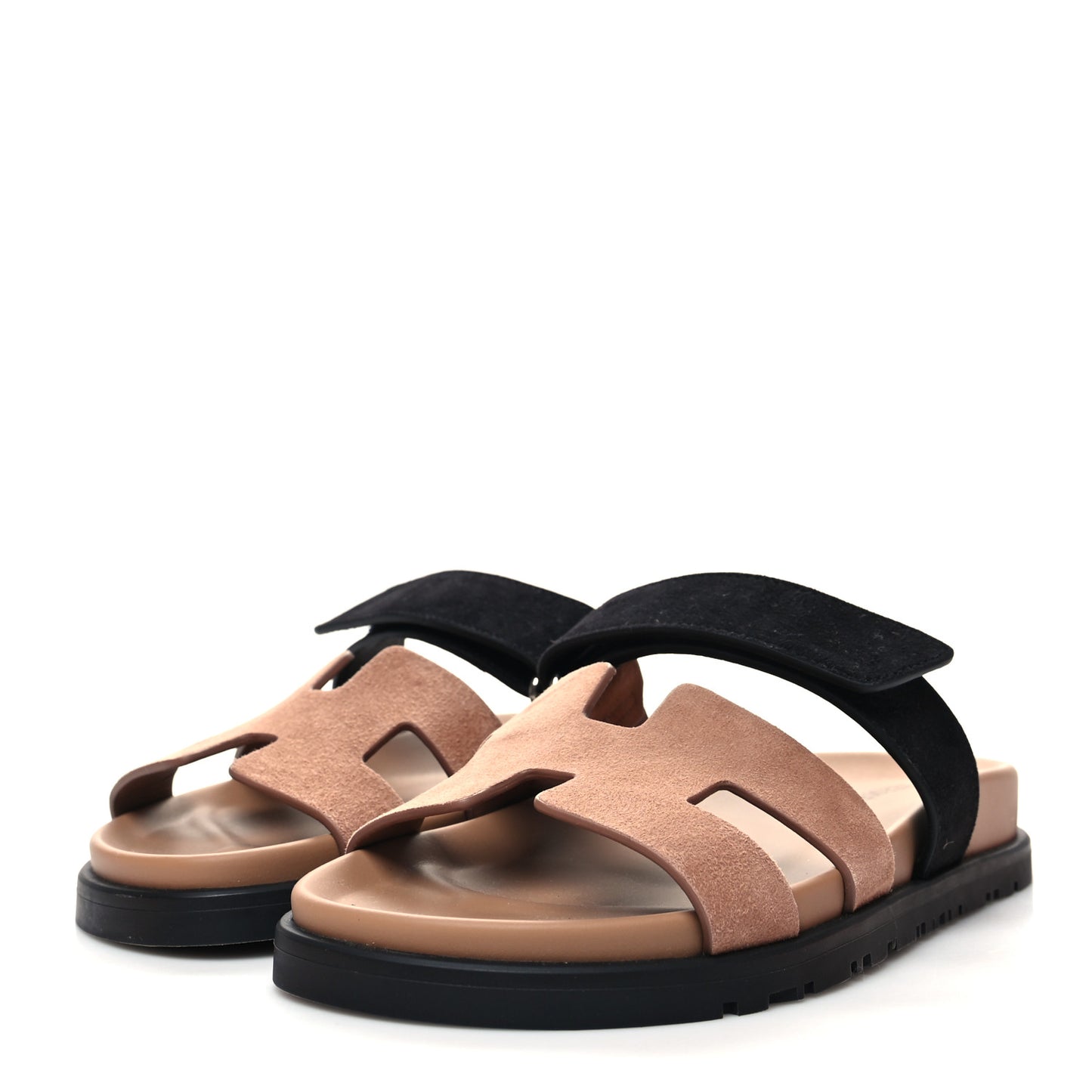 Suede Goatskin Womens Chypre Sandals 35 Rose Perle Black