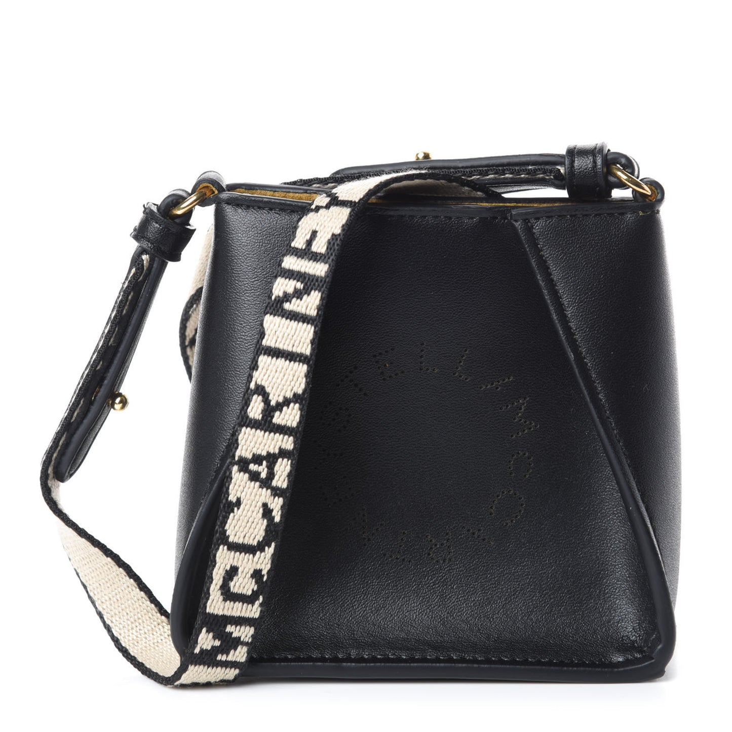 Eco Alter Nappa Perforated Logo Micro Crossbody Bag Black