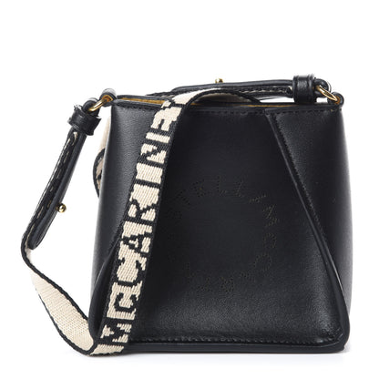 Stella McCartney Eco Alter Nappa Perforated Logo Micro Crossbody Bag Black 1 of 8