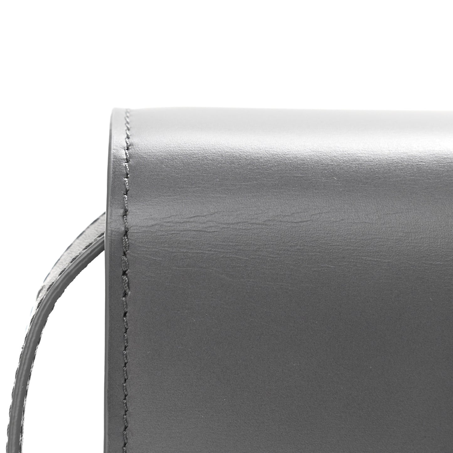 Box Calfskin Teen Classic Box Flap Bag Light Charcoal