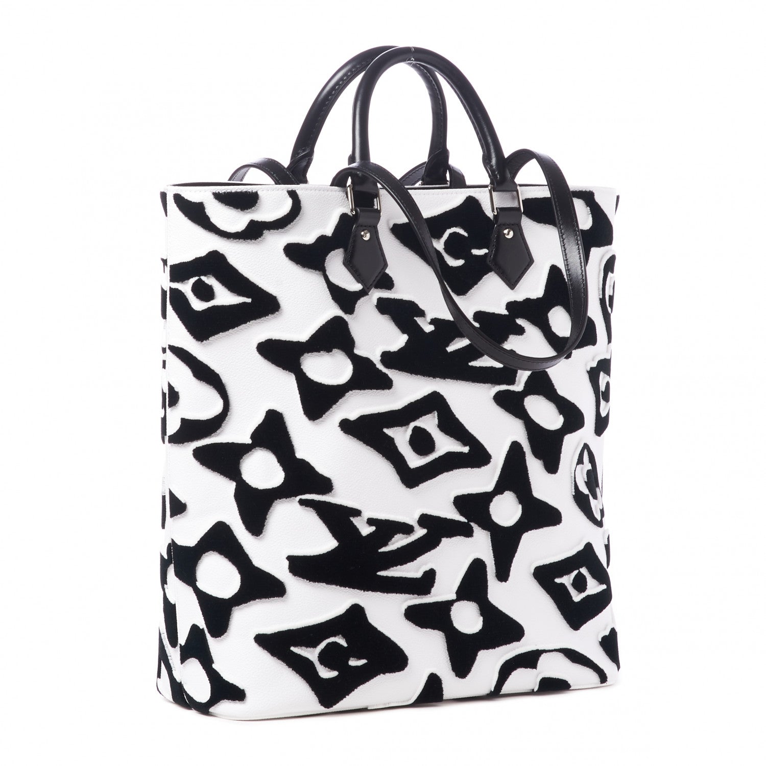 Louis Vuitton X UF Tufted Monogram Tufted Cabas White Black 3 of 8