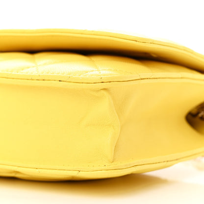 Chanel Lambskin Quilted Wallet on Chain WOC Yellow 11 of 12