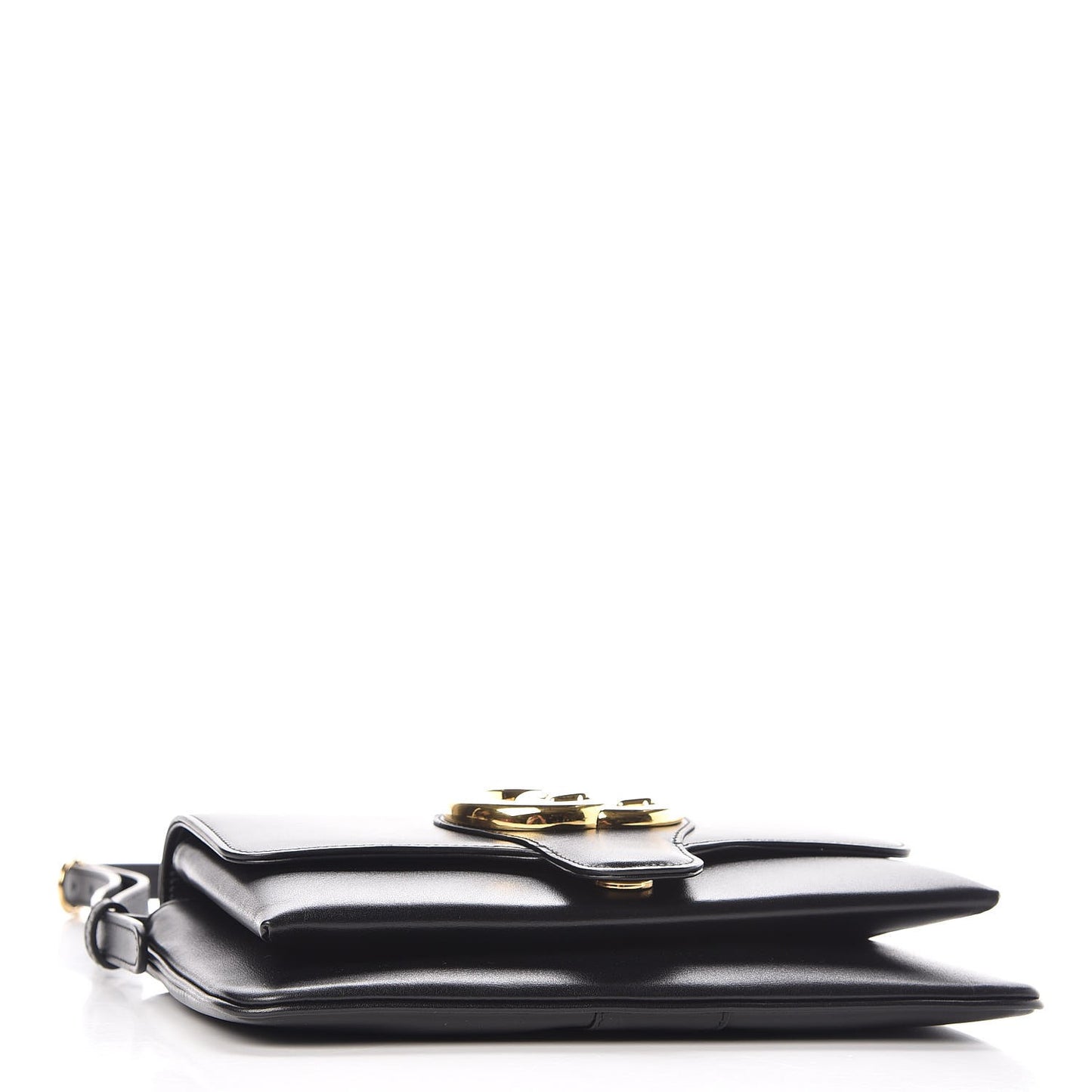 Vitello Palmellato Lux Small Arli Flap Shoulder Bag Black