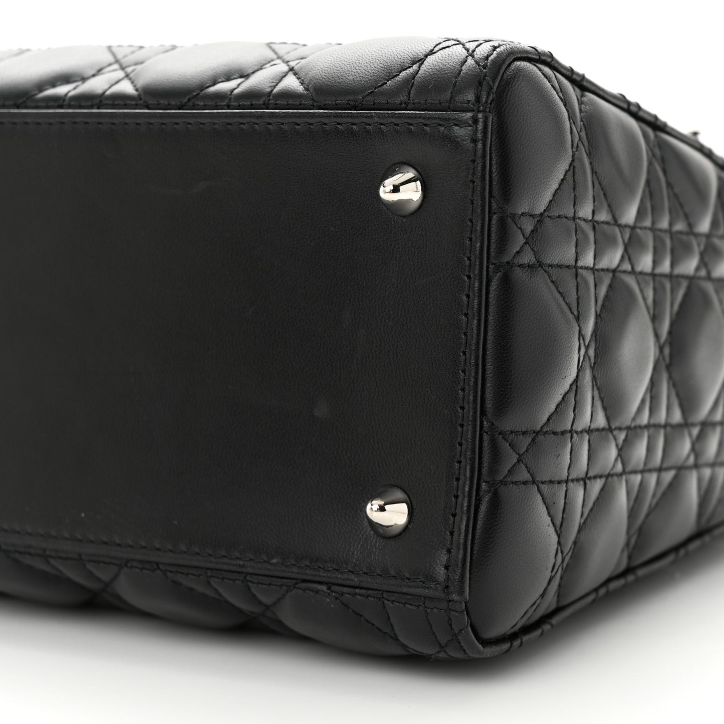 Lambskin Cannage Medium Lady Dior Black