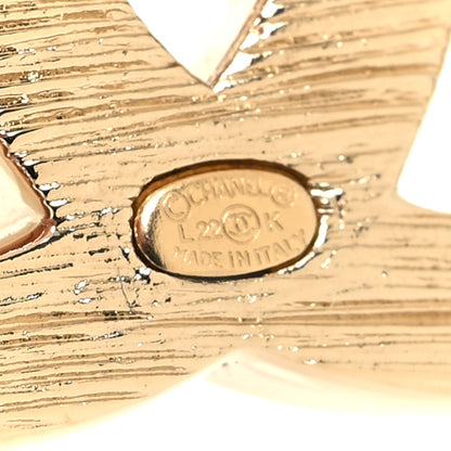 Chanel Metal Crystal CC Brooch Gold 3 of 4