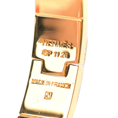 Hermes Enamel Charniere Uni Narrow Hinged Bracelet S White 4 of 4