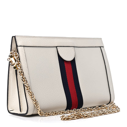 Gucci Textured Calfskin Web Small Ophidia Chain Shoulder Bag Mystic White 2 of 6