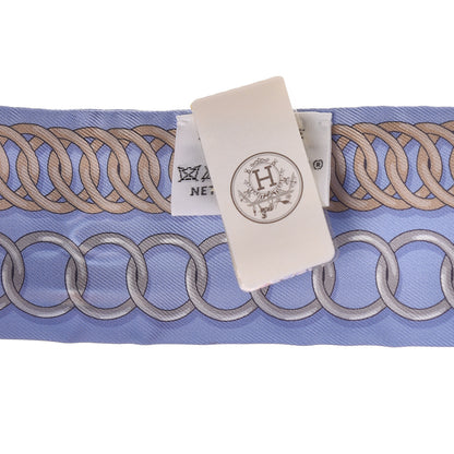 Hermes Silk Maillons Twilly Ciel Bleu Roy Beige 3 of 6